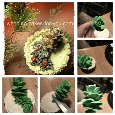 to with cones make  make pine pionecone a how buttercream to buttercream how