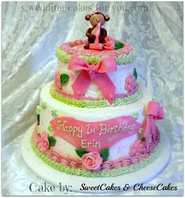 Cheeky Monkeys 1st Birthday Cake - Decorated Cake by - CakesDecor