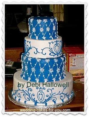 Blue Wedding Cake